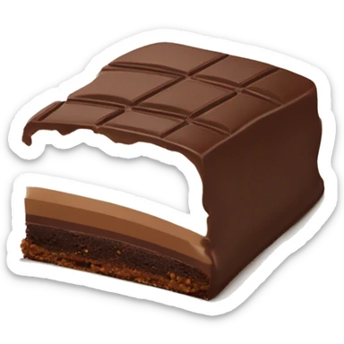 Piece of Dubai chocolate filled with pistaccio cream  sticker