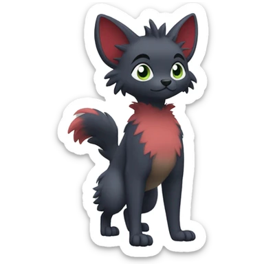 Rocruff-Zorua full body sticker
