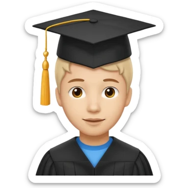 College with graduate hat sticker