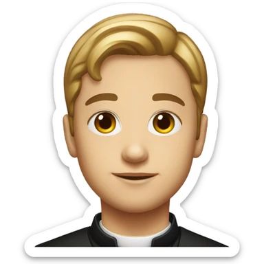 young american catholic priest sticker
