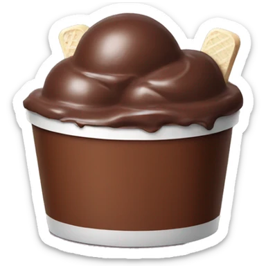 tub of chocolate icecream  sticker