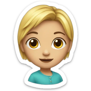 4 years girl sticker