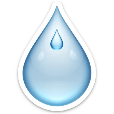 Gota de agua color blanco sticker