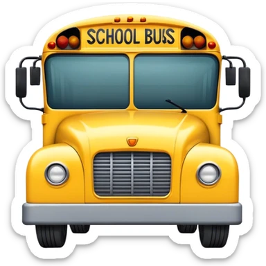 A school bus sticker
