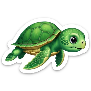 Sea turtle hatching  sticker
