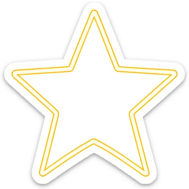 small star with a neon glow, glamorous and stylish sticker