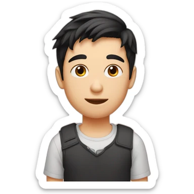 red head girl kissing a guy who has black hair with fair complexion  sticker