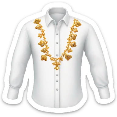 White shirt with ornaments  sticker