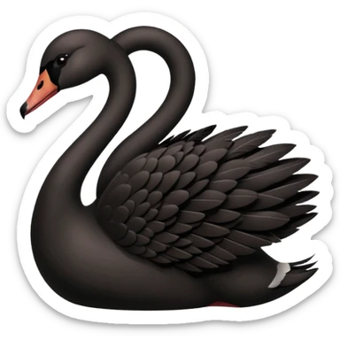 Black swan sticker