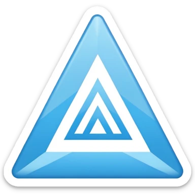 Triangle with a AA in the center sticker