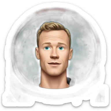 Fancy disco futuristic Jonathan Toews in spaceship bubble sticker