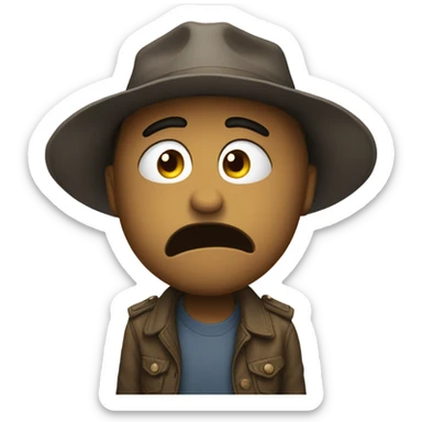 emoji triste y depecionsdo  sticker
