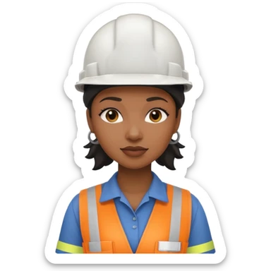 factory worker black woman  sticker