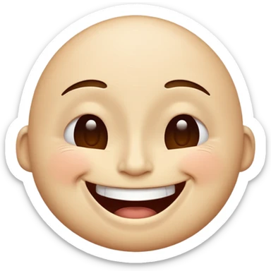 I want an overly excited face that says “I am so excited, I cannot contain. With eyes tightly squeezed closed together and a big grin emoji. With no  eyes  sticker