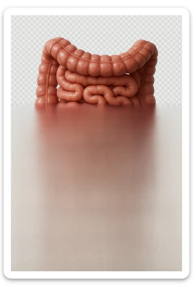 intestino e vescica solo collegati verticalmente, iperrealistico 4k sticker