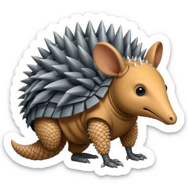 winged armadillo sticker