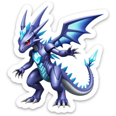  Cool Cute Edgy Shiny Godly Ethereal Digimon-Genesect-Dialga-Reptile full body sticker