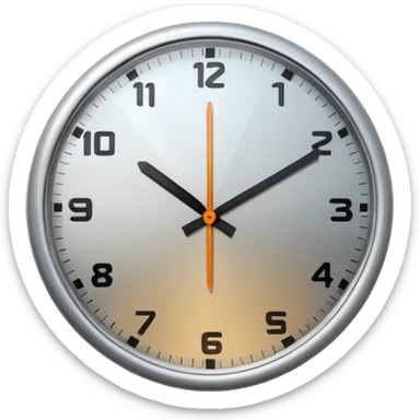 A clock emoji is drawn without any details that would suggest it's a clock. sticker