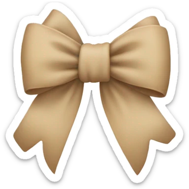 Beige bow sticker