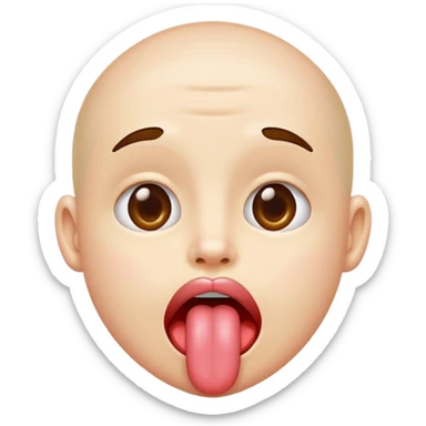 Sticking your tongue out like you did as a kid sticker