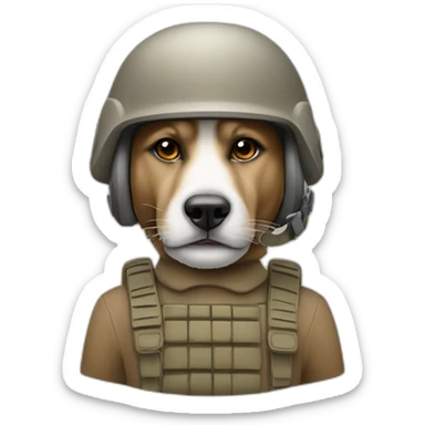 Taupe animal avec un casque de soldat sticker