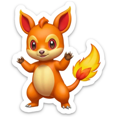 Chimchar-Tepig-fusion (full body) sticker