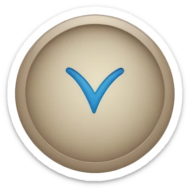 Blue tick round  sticker