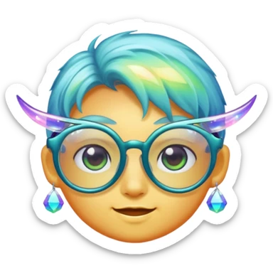 glasses with fae sticker