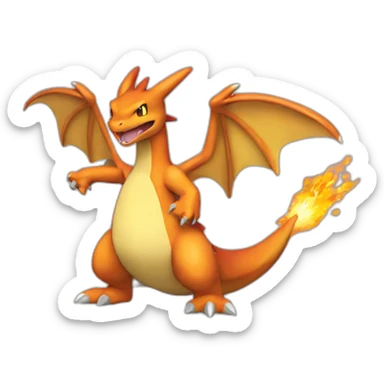 charizard Pokemon debout sticker