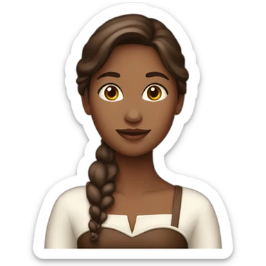 Mujer bella envuelta en chocolate sticker