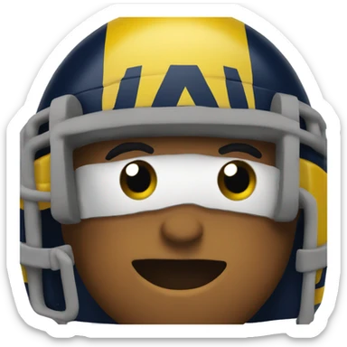 Make this emoji a Michigan football fan sticker