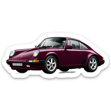 burgandy porsche sticker