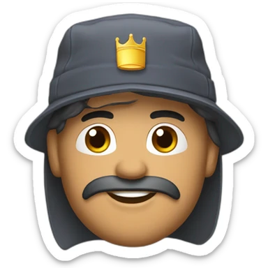 gorra con la palabra REY sticker