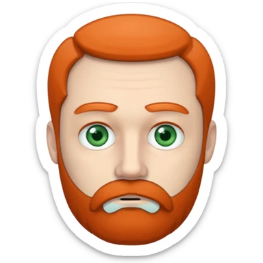 Greenish grey eyed adult man with tired look. Short dark grey hair, poor amount. He has a very long beard hanging. Pale skin. He's serious and looks tired. Make sure his hair and beard are both dark grey. sticker