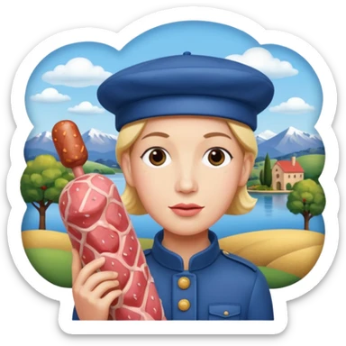  SPAM meat jeff koons style sculpture art french portrait landscape  sticker
