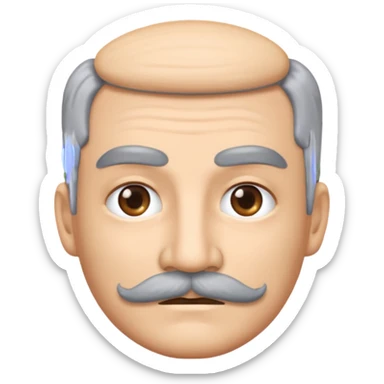 The  🥸 emoji but with gray eyebrows and mustache sticker