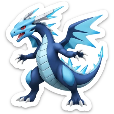 Inteleon-Amaura-Salamence-Zekrom-Pokémon-fusion (full body) sticker