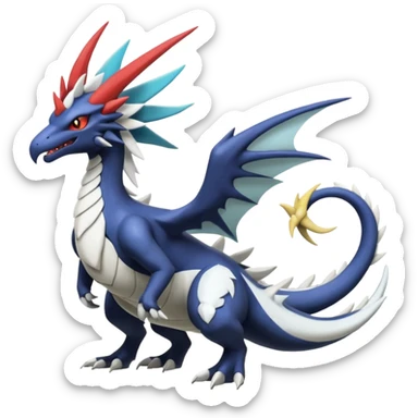 Silvally-Nargacuga-Latios-Reshiram-Giratina-Salandit-Pokémon-Fakémon-fusion-animal-hybrid-creature sticker
