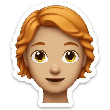 Girl with Short Ginger hair  sticker