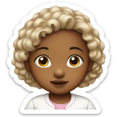 Biracial infant girl  sticker