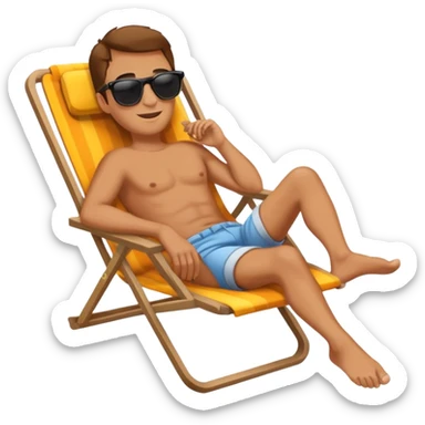 Kicked back feet up relaxing  sticker