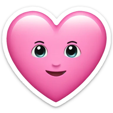 Pink heart sticker