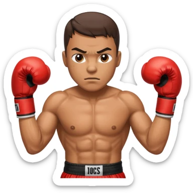 creame iconos de un boxer sticker