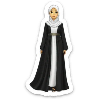 Saudi women dress abaya sticker