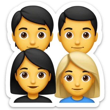 Siyah dümdüz saçlı makyajı soft ve ruju kiko  olan bir kız sticker