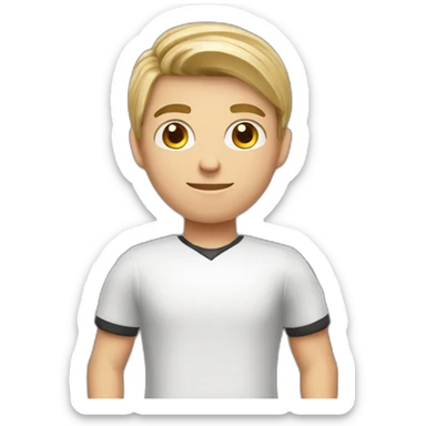 White american male high schooler teen modern sporting tactical grip sticker