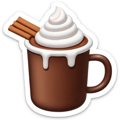 A cute Christ hot chocolate with marshmallows emoji  sticker