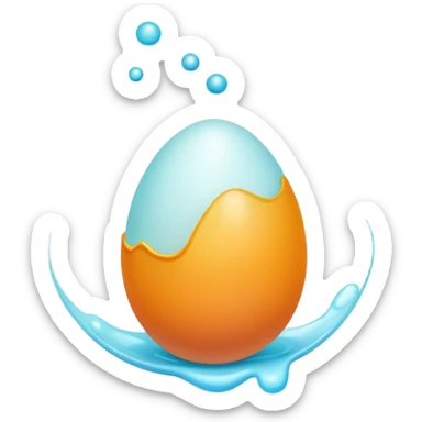 A symbolic representation of fertilization, egg and sperm meeting sticker
