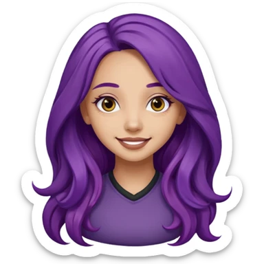 Jade Thirlwall with long purple hair sticker