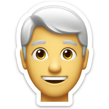 A smiling gentle face for a powr point presentation sticker